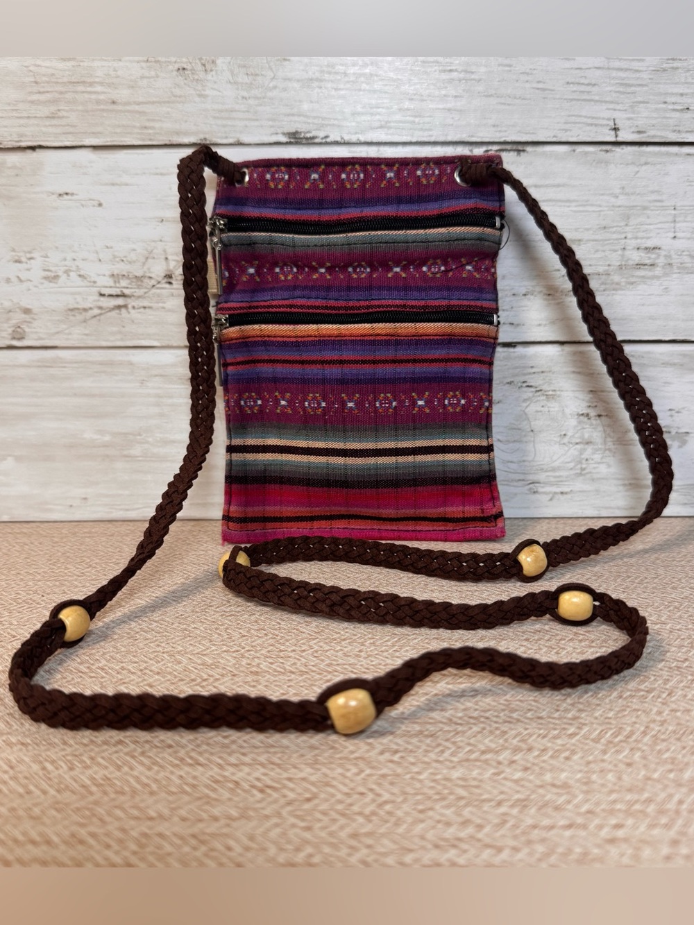 Hippy Klips | Cross Body Patchwork Bag | Boho Woven Crossbody | Multicolor